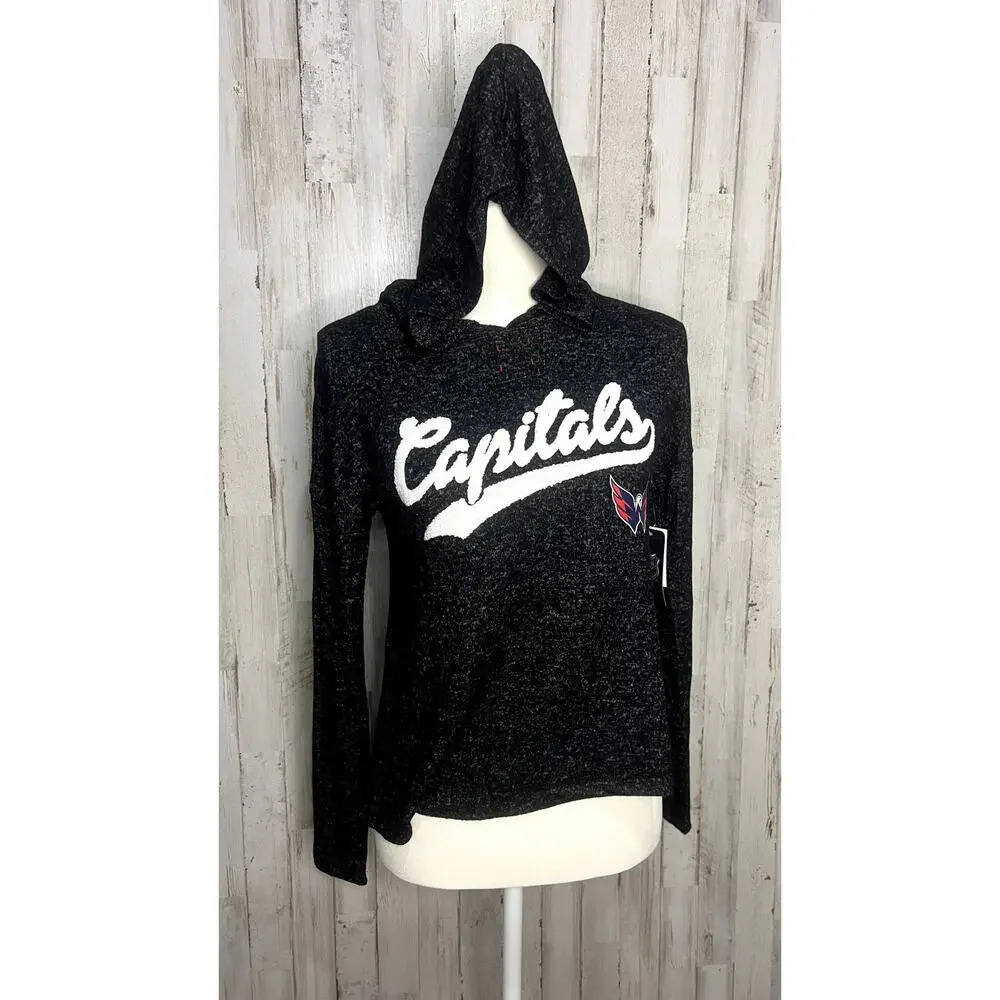NWT NHL Washington Capitals Kids Youth Large Hooded Pullover‎ Sweater Gray